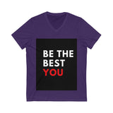 Unisex Jersey Short Sleeve V-Neck Tee