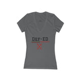 Women's Jersey Short Sleeve Deep V-Neck Tee