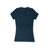 Trust Keisha Women's Jersey Short Sleeve Deep V-Neck Tee