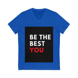 Unisex Jersey Short Sleeve V-Neck Tee