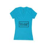Trust Keisha Women's Jersey Short Sleeve Deep V-Neck Tee