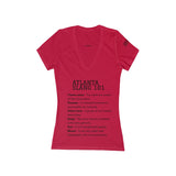 Women's Jersey Short Sleeve Deep V-Neck Tee