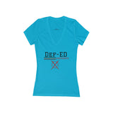 Women's Jersey Short Sleeve Deep V-Neck Tee