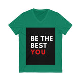 Unisex Jersey Short Sleeve V-Neck Tee