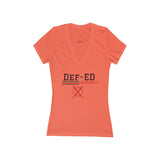Women's Jersey Short Sleeve Deep V-Neck Tee