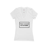 Trust Keisha Women's Jersey Short Sleeve Deep V-Neck Tee