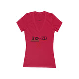 Women's Jersey Short Sleeve Deep V-Neck Tee