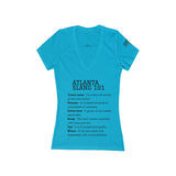 Women's Jersey Short Sleeve Deep V-Neck Tee