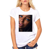 FIXSYS Women T Shirt Print Tee Shirt O-Neck Tops Tees Summer Style Female T-Shirt Fashion Ladies Funny T-shirts White Tees