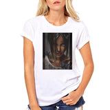 FIXSYS Women T Shirt Print Tee Shirt O-Neck Tops Tees Summer Style Female T-Shirt Fashion Ladies Funny T-shirts White Tees