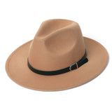 Autumn Winter Warm Fedora Hat Men Women Imitation Woolen Top Felt Jazz Hats Godfather Sombrero Caps Gentleman Hat Sombrero Mujer