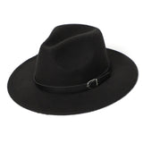Autumn Winter Warm Fedora Hat Men Women Imitation Woolen Top Felt Jazz Hats Godfather Sombrero Caps Gentleman Hat Sombrero Mujer