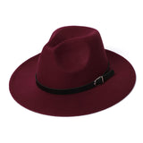 Autumn Winter Warm Fedora Hat Men Women Imitation Woolen Top Felt Jazz Hats Godfather Sombrero Caps Gentleman Hat Sombrero Mujer