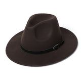 Autumn Winter Warm Fedora Hat Men Women Imitation Woolen Top Felt Jazz Hats Godfather Sombrero Caps Gentleman Hat Sombrero Mujer