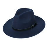 Autumn Winter Warm Fedora Hat Men Women Imitation Woolen Top Felt Jazz Hats Godfather Sombrero Caps Gentleman Hat Sombrero Mujer
