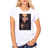 FIXSYS Women T Shirt Print Tee Shirt O-Neck Tops Tees Summer Style Female T-Shirt Fashion Ladies Funny T-shirts White Tees