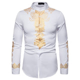 casual shirt mens dress shirts african style chemise homme fashion camisa masculina fitness printed shirt