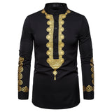 casual shirt mens dress shirts african style chemise homme fashion camisa masculina fitness printed shirt