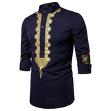 casual shirt mens dress shirts african style chemise homme fashion camisa masculina fitness printed shirt