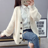 Fashion 2019 Autumn Winter Women Sweater Cardigans Blue Pink Solid Korean Cardigans Single Breasted Jumper Sweater Harajuku Top