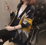 Fashion 2019 Autumn Winter Women Sweater Cardigans Blue Pink Solid Korean Cardigans Single Breasted Jumper Sweater Harajuku Top