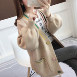 Fashion 2019 Autumn Winter Women Sweater Cardigans Blue Pink Solid Korean Cardigans Single Breasted Jumper Sweater Harajuku Top