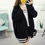 Fashion 2019 Autumn Winter Women Sweater Cardigans Blue Pink Solid Korean Cardigans Single Breasted Jumper Sweater Harajuku Top