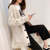 Fashion 2019 Autumn Winter Women Sweater Cardigans Blue Pink Solid Korean Cardigans Single Breasted Jumper Sweater Harajuku Top