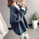 Fashion 2019 Autumn Winter Women Sweater Cardigans Blue Pink Solid Korean Cardigans Single Breasted Jumper Sweater Harajuku Top
