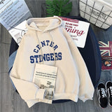 Zuolunouba High Street Knit Hooded Letter Lady Fleece Pullovers Ins Style Add Velvet Thick Sweater Women Autumn Winter Clothes