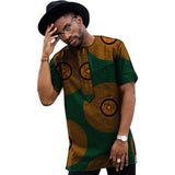 Summer Dress Man's African Print Men Tops Dashiki Men Wax Casual T-Shirt Custom Made Printed African Men Clothing Customized