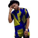 Summer Dress Man's African Print Men Tops Dashiki Men Wax Casual T-Shirt Custom Made Printed African Men Clothing Customized