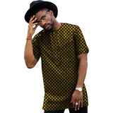 Summer Dress Man's African Print Men Tops Dashiki Men Wax Casual T-Shirt Custom Made Printed African Men Clothing Customized