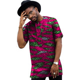 Summer Dress Man's African Print Men Tops Dashiki Men Wax Casual T-Shirt Custom Made Printed African Men Clothing Customized