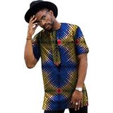 Summer Dress Man's African Print Men Tops Dashiki Men Wax Casual T-Shirt Custom Made Printed African Men Clothing Customized